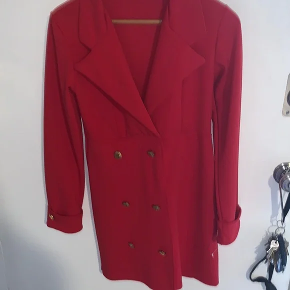 pretty little thing red blazer dress Oversized Blazer Pretty Woman Red Blazer Oversized Blazer Pretty Little  Thing Red Blazer Blazer Dress Red